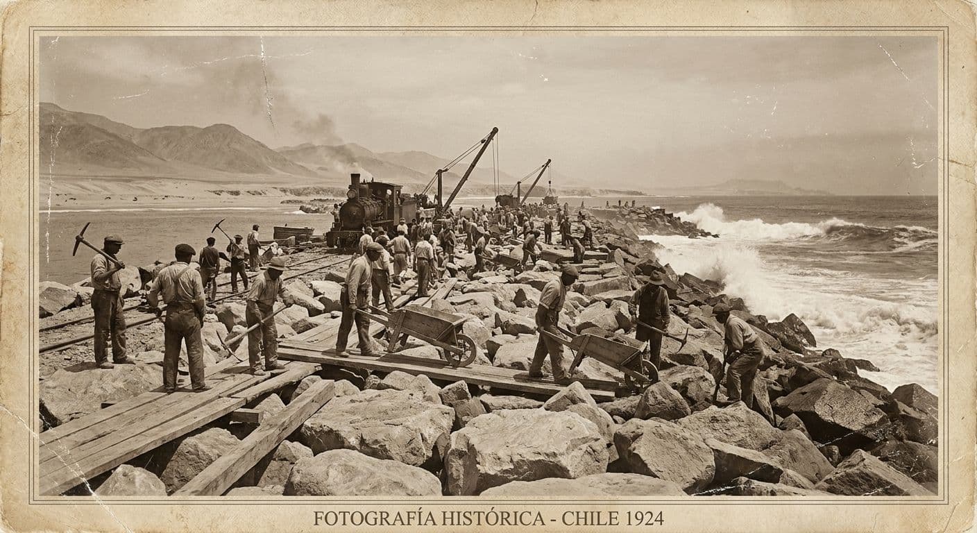 Se inicia la construcción del molo de abrigo.